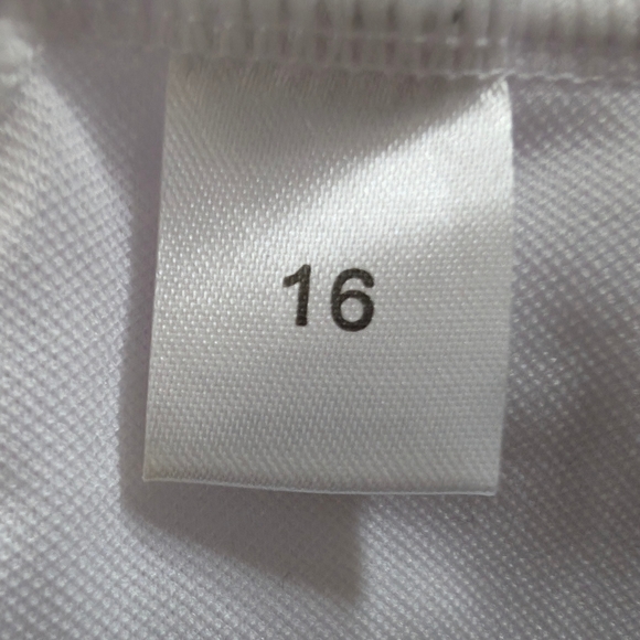 Grabriell-Aug Top White Ruffle Women 16 Peplum Lace-back Spaghetti Strap Crop - Picture 5 of 6